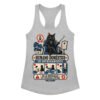 Camiseta de gatos para mujer HUMANO EN ENTRENAMIENTO en color gris jaspeado, vista plana