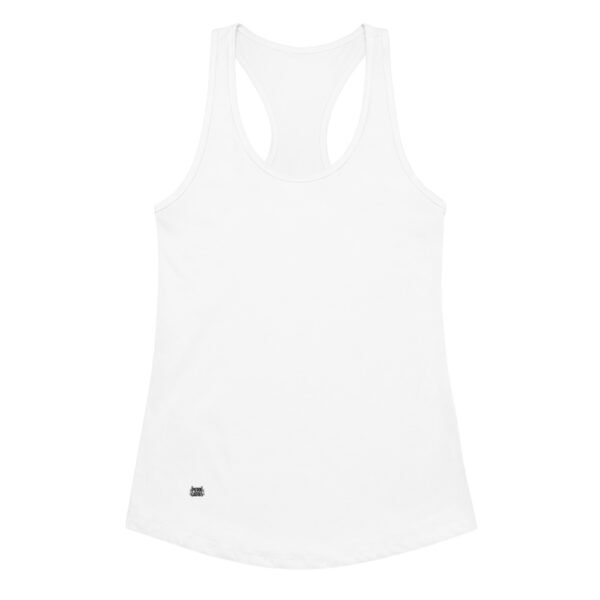 Camiseta de gatos para mujer GATO EN 40 IDIOMAS · MODELO A en color blanco, vista plana
