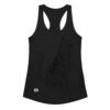 Camiseta de gatos para mujer GATO EN 40 IDIOMAS · MODELO C en color negro, vista plana