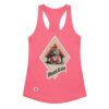 Camiseta de gatos para mujer ILLUMIGATO en color rosa eléctrico, vista plana