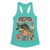 Camiseta de gatos para mujer INSPECCIÓN DE BOLSAS Y CAJAS en color azul tahití, vista plana