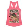 Camiseta de gatos para mujer INSPECCIÓN DE BOLSAS Y CAJAS en color rosa eléctrico, vista plana