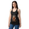 Camiseta de gatos para mujer JUEGO DE GATOS en color negro, sobre modelo