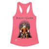 Camiseta de gatos para mujer JUEGO DE GATOS en color rosa eléctrico, vista plana
