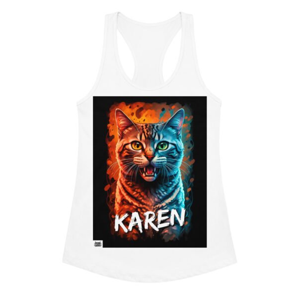 Camiseta de gatos para mujer KAREN en color blanco, vista plana
