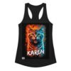 Camiseta de gatos para mujer KAREN en color negro, vista plana