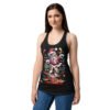 Camiseta de gatos para mujer LAST CHRISTMAS en color negro, sobre modelo