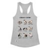 Camiseta de gatos para mujer LENGUAJE GATUNO en color gris jaspeado, vista plana