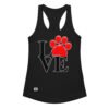 Camiseta de gatos para mujer LOVE en color negro, vista plana