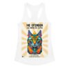 Camiseta de gatos para mujer ME OFENDEN LOS MEMES DE GATOS en color blanco, vista plana