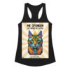 Camiseta de gatos para mujer ME OFENDEN LOS MEMES DE GATOS en color negro, vista plana