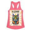 Camiseta de gatos para mujer ME OFENDEN LOS MEMES DE GATOS en color rosa eléctrico, vista plana