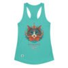 Camiseta de gatos para mujer MI ANIMAL ESPIRITUAL en color azul tahití, vista plana
