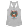 Camiseta de gatos para mujer MI ANIMAL ESPIRITUAL en color gris jaspeado, vista plana