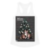 Camiseta de gatos para mujer MIAU CHRISTMAS en color blanco, vista plana