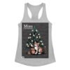 Camiseta de gatos para mujer MIAU CHRISTMAS en color gris jaspeado, vista plana