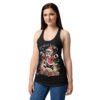 Camiseta de gatos para mujer NAVIDAD FELINA en color negro, sobre modelo