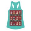 Camiseta de gatos para mujer NAVIDAD HORTERA Nº 1 en color azul tahití, vista plana