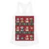 Camiseta de gatos para mujer NAVIDAD HORTERA Nº 1 en color blanco, vista plana