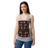 Camiseta de gatos para mujer NAVIDAD HORTERA Nº 2 en color gris jaspeado, sobre modelo