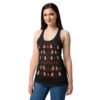 Camiseta de gatos para mujer NAVIDAD HORTERA Nº 2 en color negro, sobre modelo