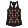 Camiseta de gatos para mujer NAVIDAD HORTERA Nº 2 en color negro, vista plana
