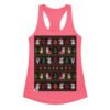 Camiseta de gatos para mujer NAVIDAD HORTERA Nº 2 en color rosa eléctrico, vista plana
