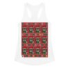 Camiseta de gatos para mujer NAVIDAD HORTERA Nº 3 en color blanco, vista plana
