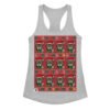 Camiseta de gatos para mujer NAVIDAD HORTERA Nº 3 en color gris jaspeado, vista plana