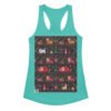 Camiseta de gatos para mujer NAVIDAD HORTERA Nº 4 en color azul tahití, vista plana