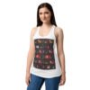 Camiseta de gatos para mujer NAVIDAD HORTERA Nº 4 en color blanco, sobre modelo