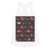 Camiseta de gatos para mujer NAVIDAD HORTERA Nº 4 en color blanco, vista plana