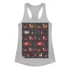 Camiseta de gatos para mujer NAVIDAD HORTERA Nº 4 en color gris jaspeado, vista plana