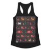 Camiseta de gatos para mujer NAVIDAD HORTERA Nº 4 en color negro, vista plana