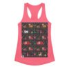 Camiseta de gatos para mujer NAVIDAD HORTERA Nº 4 en color rosa eléctrico, vista plana