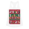 Camiseta de gatos para mujer NAVIDAD HORTERA Nº 5 en color blanco, vista plana