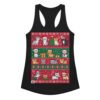 Camiseta de gatos para mujer NAVIDAD HORTERA Nº 5 en color negro, vista plana