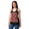Camiseta de gatos para mujer NAVIDAD HORTERA Nº 7 en color negro, sobre modelo