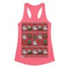 Camiseta de gatos para mujer NAVIDAD HORTERA Nº 7 en color rosa eléctrico, vista plana