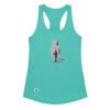 Camiseta de gatos para mujer NO en color azul tahití, vista plana