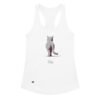 Camiseta de gatos para mujer NO en color blanco, vista plana