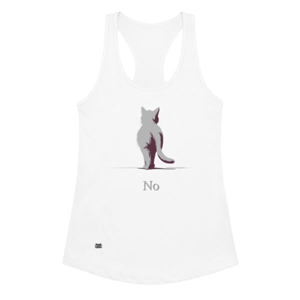 Camiseta de gatos para mujer NO en color blanco, vista plana