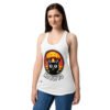 Camiseta de gatos para mujer NO FUI YO en color blanco, sobre modelo