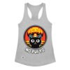 Camiseta de gatos para mujer NO FUI YO en color gris jaspeado, vista plana