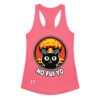 Camiseta de gatos para mujer NO FUI YO en color rosa eléctrico, vista plana