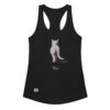 Camiseta de gatos para mujer NO en color negro, vista plana