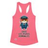 Camiseta de gatos para mujer ODIO LOS PUTOS DOMINGOS en color rosa eléctrico, vista plana