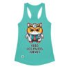 Camiseta de gatos para mujer ODIO LOS PUTOS JUEVES en color azul tahití, vista plana