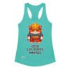 Camiseta de gatos para mujer ODIO LOS PUTOS MARTES en color azul tahití, vista plana