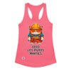 Camiseta de gatos para mujer ODIO LOS PUTOS MARTES en color rosa eléctrico, vista plana